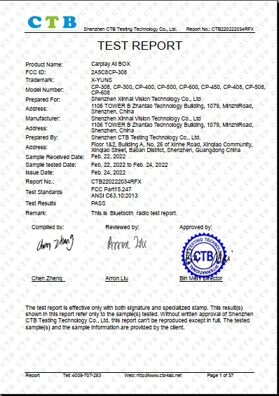 Certifications