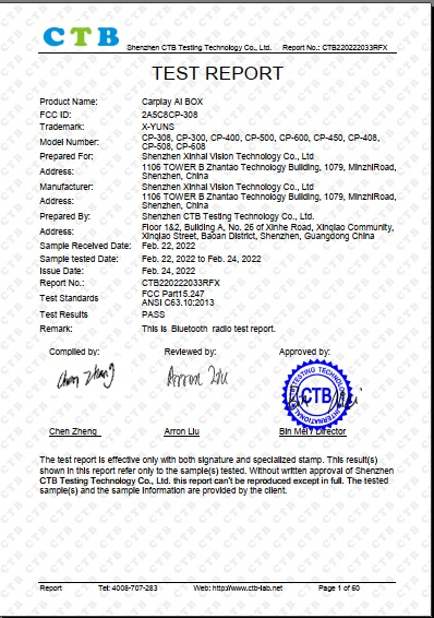 Certifications